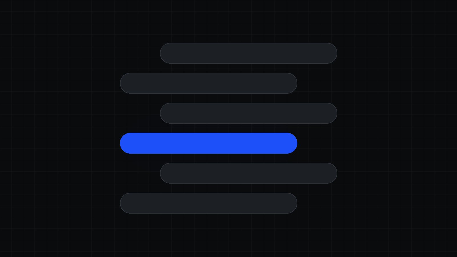 Fondo casi negro con una burbuja de chat trazada en luz azul de la que sale una hilera de pequeños puntos que se encienden con más intensidad a partir de cierta altura, sin texto ni personas